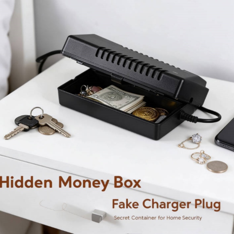 Home Security Items - กล่องเงินซ่อน ปลั๊กชาร์จปลอม ตู้เซฟซ่อนของในบ้าน ภาชนะลับสำหรับเก็บของมีค่า เหรียญ เงินสด
