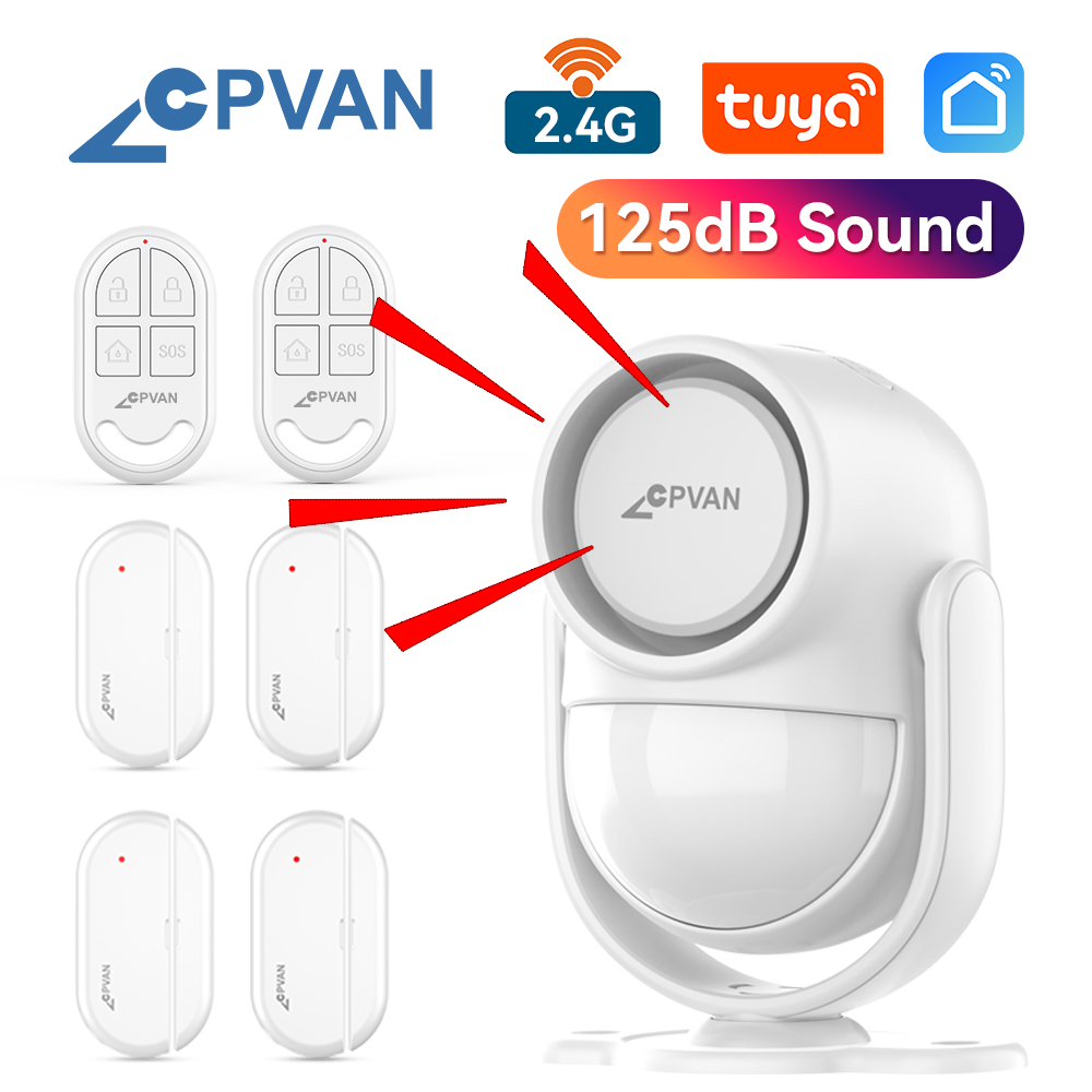 Sim Gsm Alarm - CPVAN ไร้สาย WIFI 2.4G ระบบเตือนภัยบ้านอัจฉริยะ ระบบป้องกันขโมยบ้าน