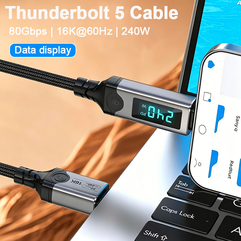 Home Security Robots - สายเคเบิล PD240W ชาร์จเร็ว Thunderbolt 5 USB