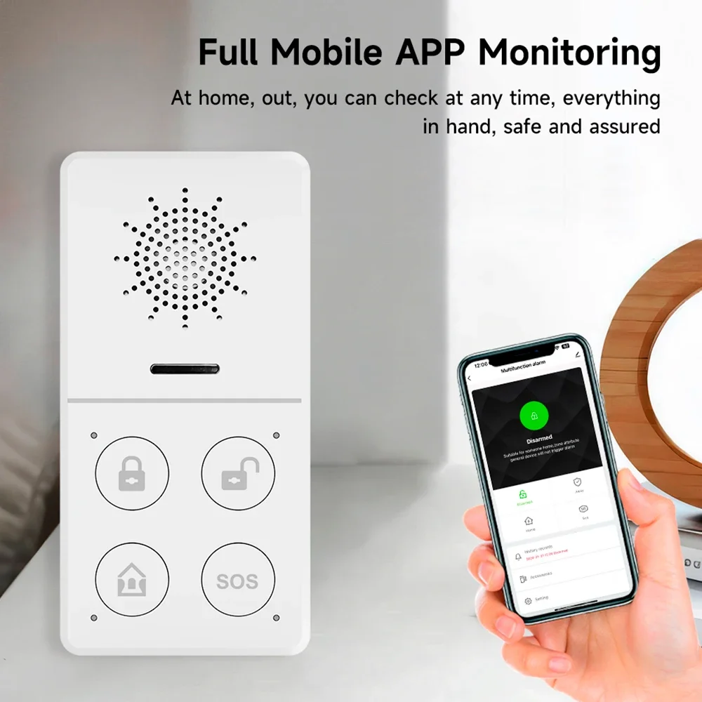 Tuya Wifi Smart Alarm System 4 - Sim Gsm Alarm บทวิจารณ์และราคา