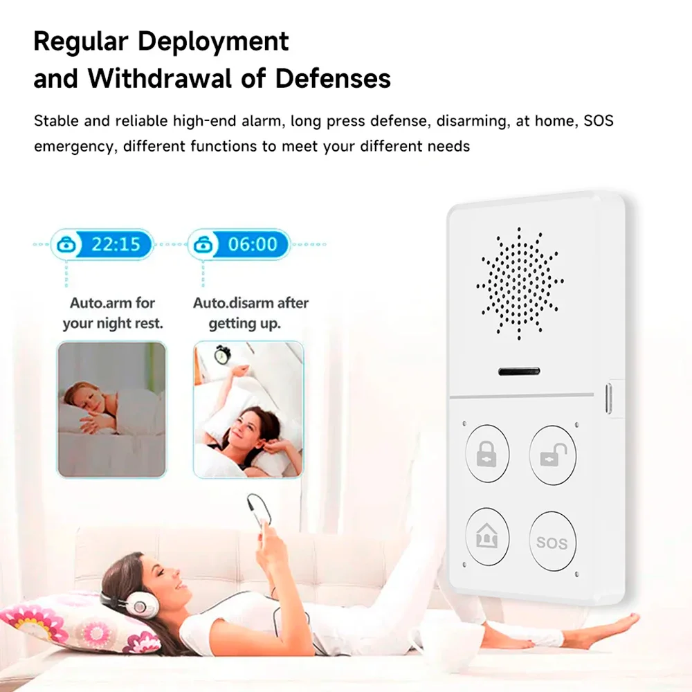 Tuya Wifi Smart Alarm System 4 - Sim Gsm Alarm บทวิจารณ์และราคา