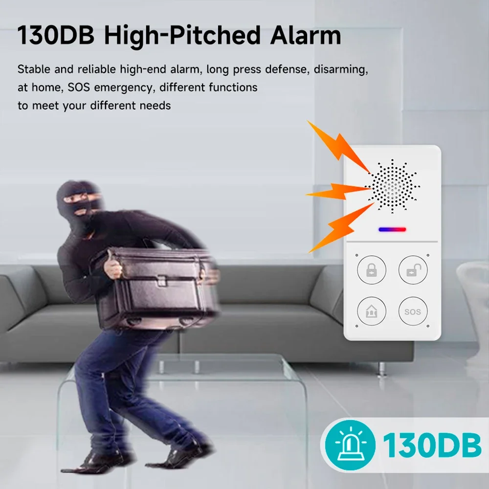Tuya Wifi Smart Alarm System 4 - Sim Gsm Alarm บทวิจารณ์และราคา