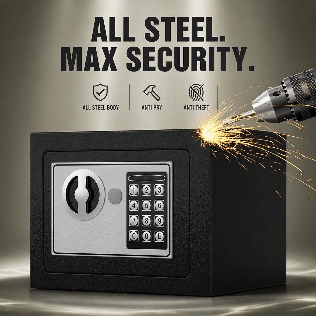 ตู้เซฟเหล็กดิจิตอลพร้อมแป้นกดอ - Home Security Items บทวิจารณ์และราคา