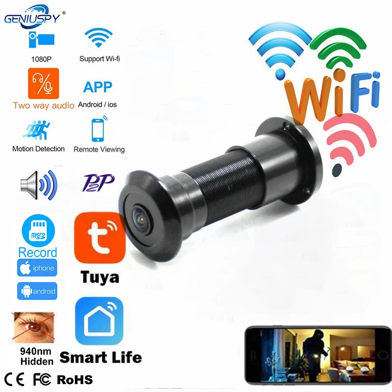 Tuya WIFI Two WAY Audio ประตู  - Home Security Front Door Camera บทวิจารณ์และราคา